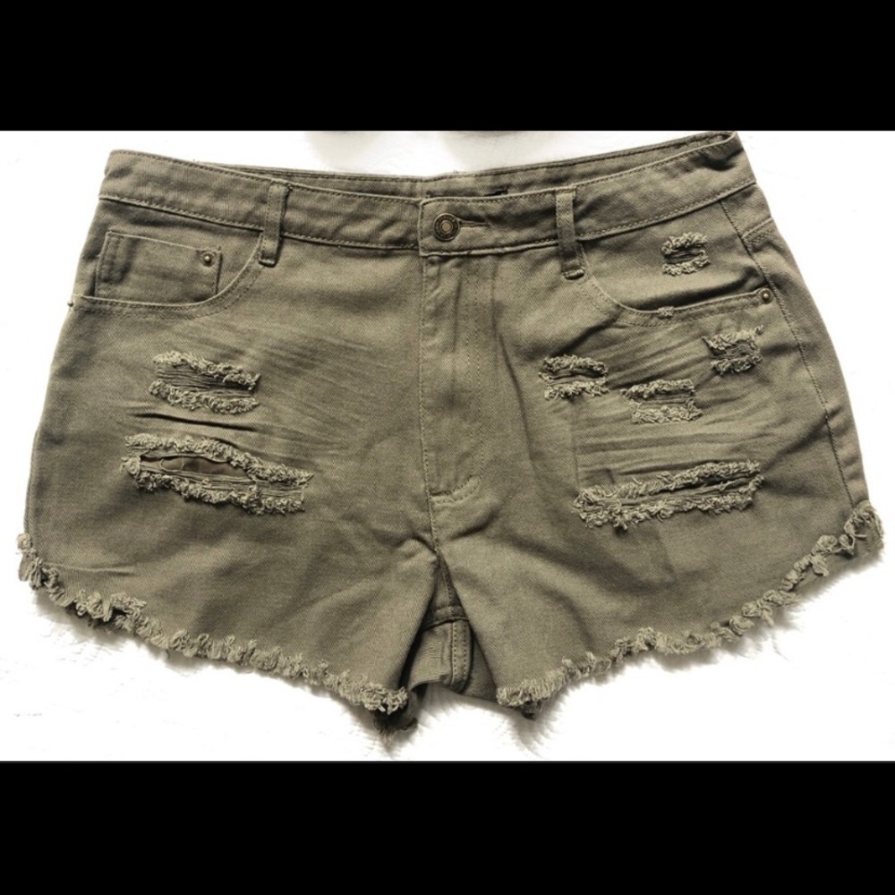 High waisted cutoffs